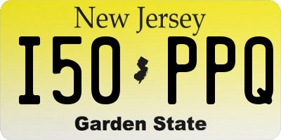 NJ license plate I50PPQ
