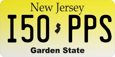 NJ license plate I50PPS