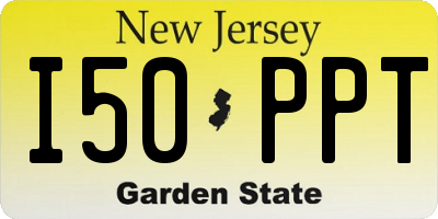 NJ license plate I50PPT