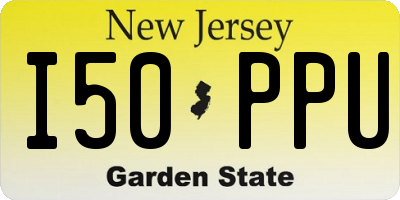 NJ license plate I50PPU