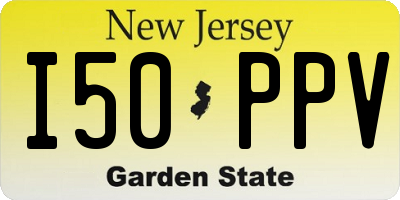 NJ license plate I50PPV