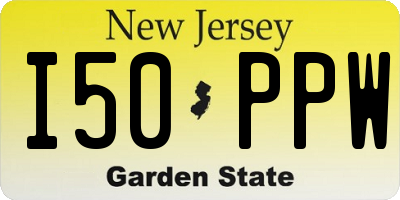 NJ license plate I50PPW