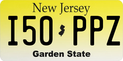 NJ license plate I50PPZ