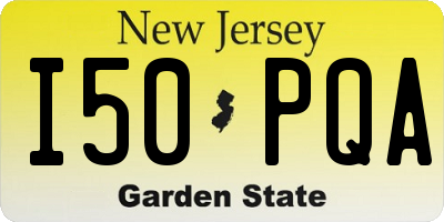 NJ license plate I50PQA