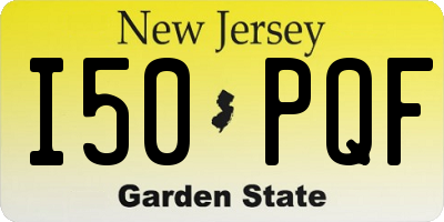 NJ license plate I50PQF