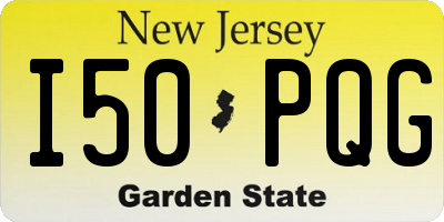 NJ license plate I50PQG