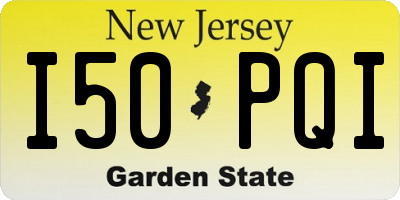 NJ license plate I50PQI