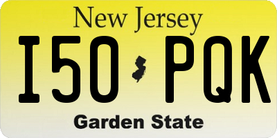 NJ license plate I50PQK