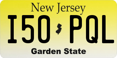 NJ license plate I50PQL