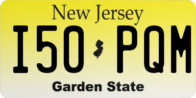 NJ license plate I50PQM