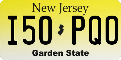 NJ license plate I50PQO