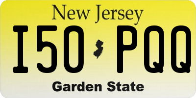 NJ license plate I50PQQ