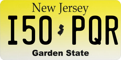 NJ license plate I50PQR