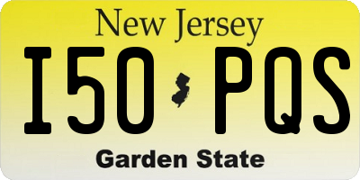 NJ license plate I50PQS
