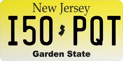 NJ license plate I50PQT