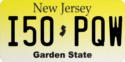 NJ license plate I50PQW