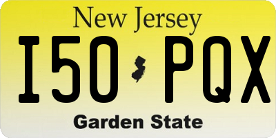 NJ license plate I50PQX