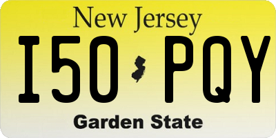 NJ license plate I50PQY