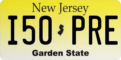 NJ license plate I50PRE