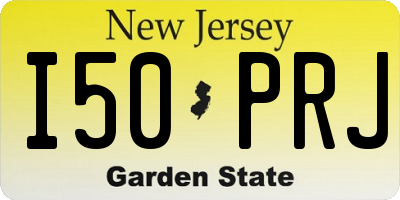 NJ license plate I50PRJ