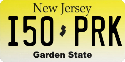 NJ license plate I50PRK