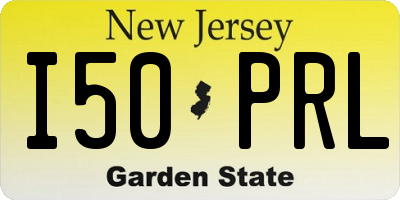 NJ license plate I50PRL