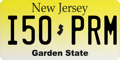 NJ license plate I50PRM
