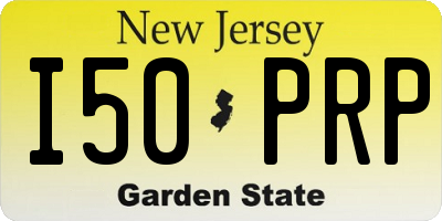 NJ license plate I50PRP