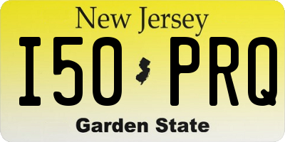 NJ license plate I50PRQ