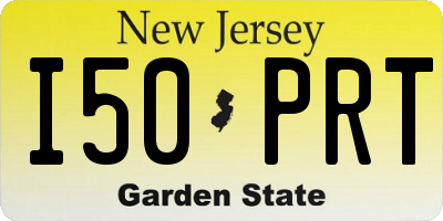 NJ license plate I50PRT