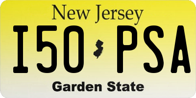 NJ license plate I50PSA