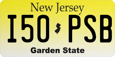 NJ license plate I50PSB