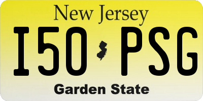 NJ license plate I50PSG