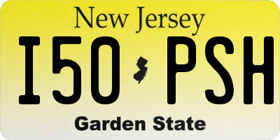 NJ license plate I50PSH