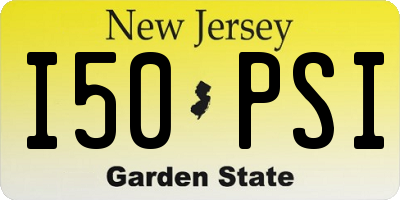 NJ license plate I50PSI