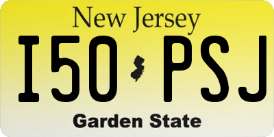 NJ license plate I50PSJ