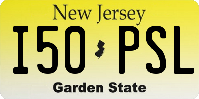 NJ license plate I50PSL
