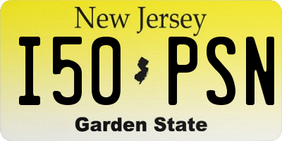 NJ license plate I50PSN