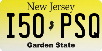 NJ license plate I50PSQ