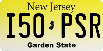NJ license plate I50PSR