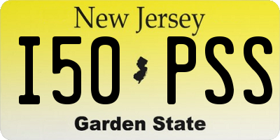 NJ license plate I50PSS