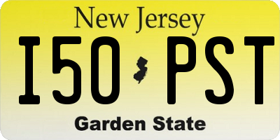 NJ license plate I50PST