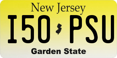 NJ license plate I50PSU