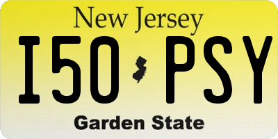 NJ license plate I50PSY