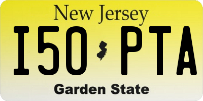 NJ license plate I50PTA