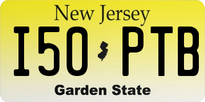 NJ license plate I50PTB