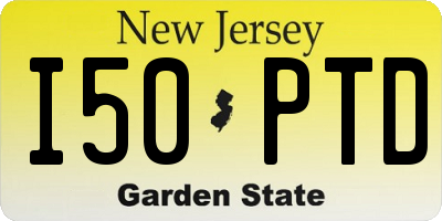 NJ license plate I50PTD