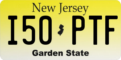 NJ license plate I50PTF