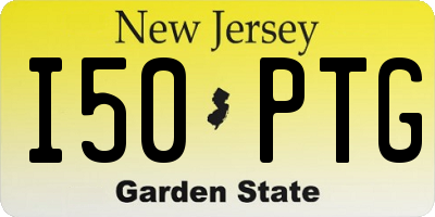NJ license plate I50PTG