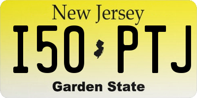 NJ license plate I50PTJ
